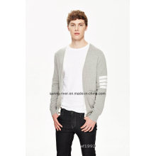 2016 V Neck 100% algodão Cardigan Homens